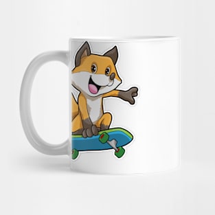 Fox as Skater with Skateboard Mug